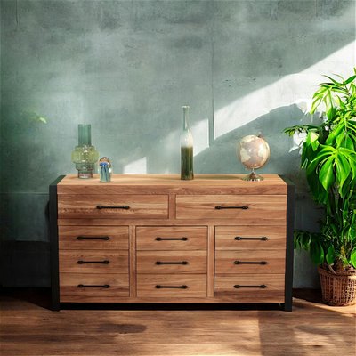 Bahut de rangement bois massif et métal FERSCOTT PIER IMPORT