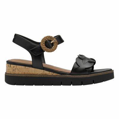 Leather Wedge Sandals TAMARIS