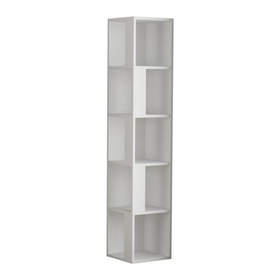 Etagère d'angle 5 tablettes blanc H161 cm - Piano CALICOSY
