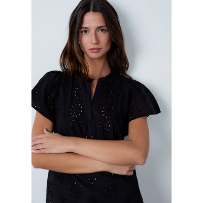 Top col v en broderie anglaise CARL BROD ETAM