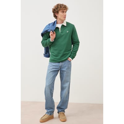 Jeans large longueur 34 en coton BONOBO