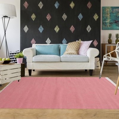 Tapis kilim fait main en laine motif uni BAYA IBAY UN AMOUR DE TAPIS