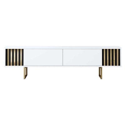 Meuble TV en aggloméré et métal Gold Line HANAH HOME