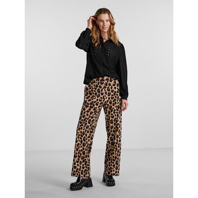 Pantalón de leopardo, talle alto PIECES