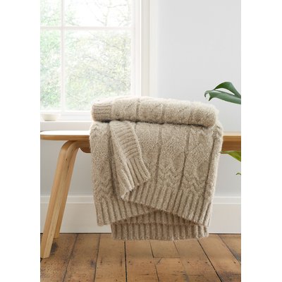 Cable Knit Throw BIANCA FINE LINENS