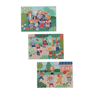 3 puzzles évolutifs 36 à 60 pièces en carton VERTBAUDET