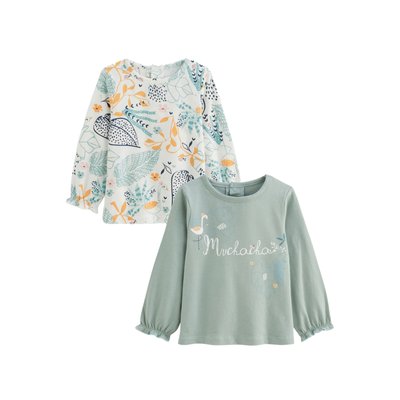 Lot de 2 t-shirts enfant manches longues Holamuchacha PETIT BEGUIN
