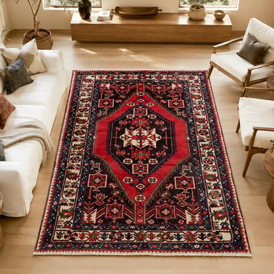 Tapis d'orient oriental, noué main en laine, HAMADAN 27 UN AMOUR DE TAPIS