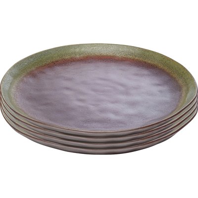 Lot de 4 assiettes plates, HERMOSA KARE DESIGN