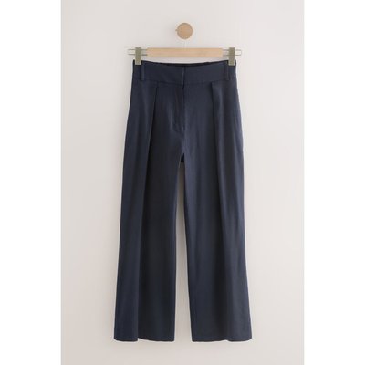 Pantalon ample dos élastique en lin mélangé NEXT