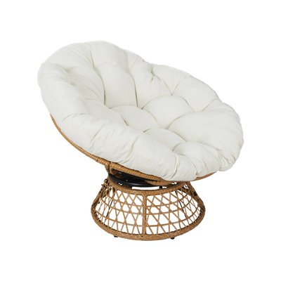 Fauteuil papasan intérieur/extérieur polyrotin rotatif, loveuse Ø96cm TAHITI SWEEEK