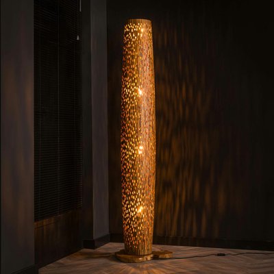 Lampadaire en bois de teck recyclé 184 cm JAVA PIER IMPORT