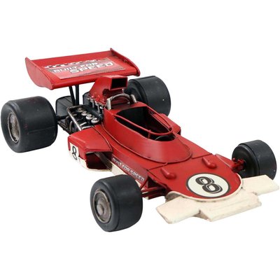Voiture de course vintage en métal 28 x 16 x 8 cm JARDINDECO