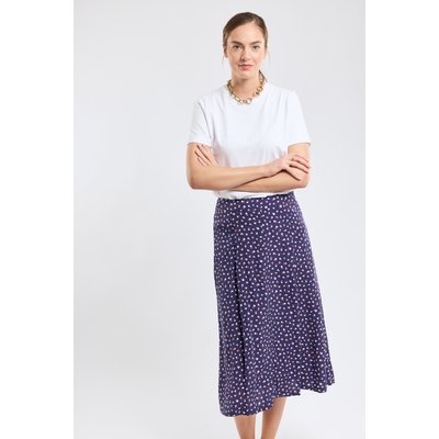 Jupe mi-longue fleurie en cupro ARMOR-LUX