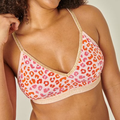 Brassière imprimée fil textile LÉOPARD WE ARE JOLIES