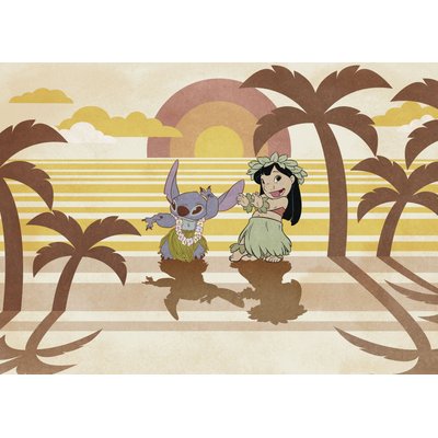 Papier peint Komar - Disney Lilo and Stitch Hula Harmony - 350 x 250 cm HEXOA
