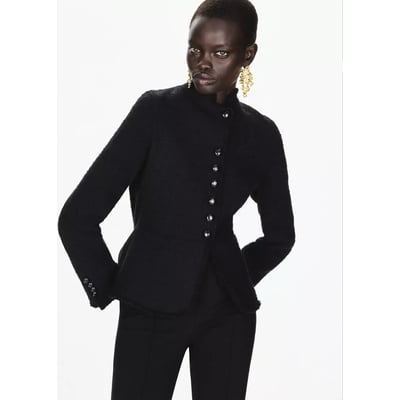 Veste à col montant avec boutons MANGO