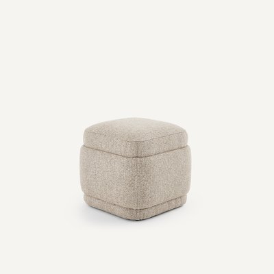 Pouf en tissu texturé, CLEOPHEE AM.PM