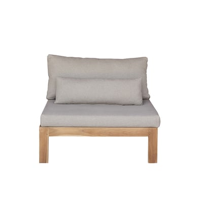 Fauteuil de jardin en teck massif taupe  PALMA BERAH GETAH