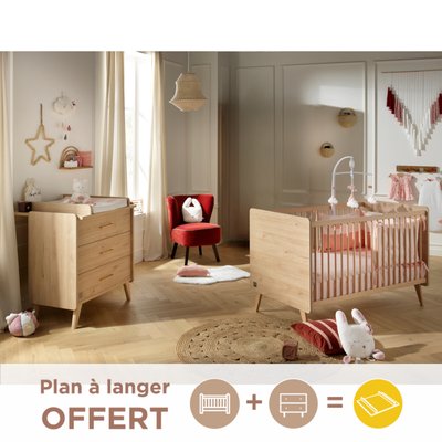 Chambre bébé, Lit bébé évolutif et Commode à langer SAUTHON