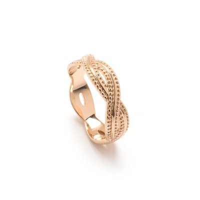 Bague torsadée plaqué or DAXON
