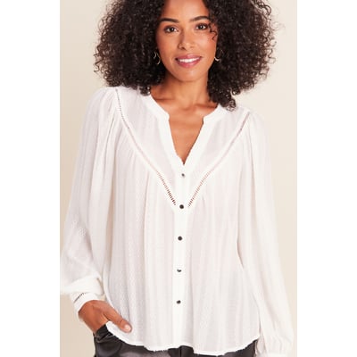 Blouse ample col chemise manches longues BREAL
