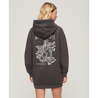 Robe à capuche et strass effet tatouage SUPERDRY