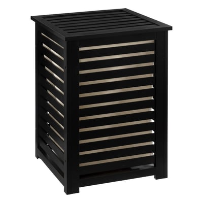 Panier à Linge 65l Bois Noir ATMOSPHERA