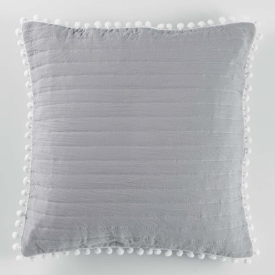 Housse de coussin pompons Dorinette DOUCEUR D'INTÉRIEUR