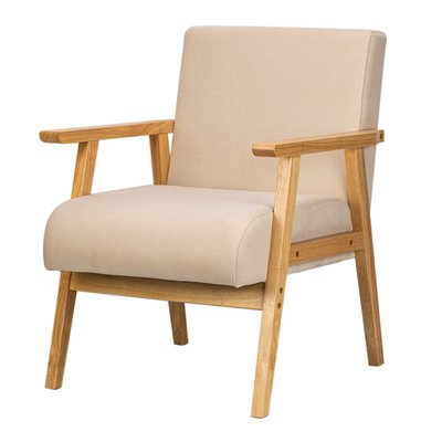 Fauteuil de salon en bois massif, LOUIS NORDLYS