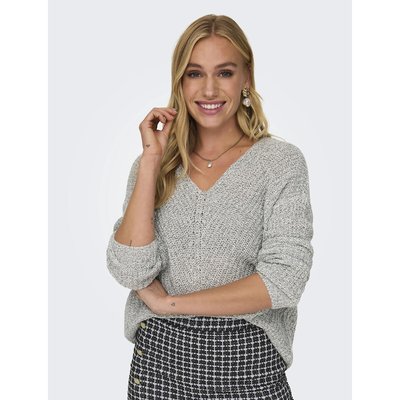 Pull en grosse maille, col V JDY