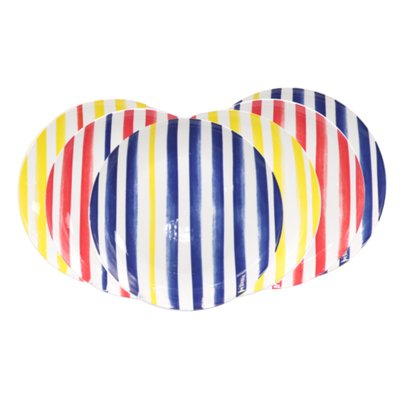 Lot de 6 grandes assiettes, LE PETIT CABANON ARTIME