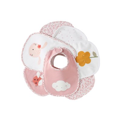 Lot de 7 bavoirs naissance en coton bio* vertbaudet VERTBAUDET