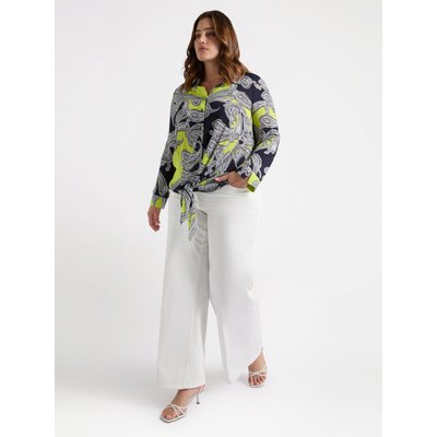 Chemise à manches longues avec motif cachemire style bandana en viscose FIORELLA RUBINO
