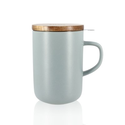 Tisanière en grès avec couvercle en bois d'acacia 475ml, JULIET OGO LIVING