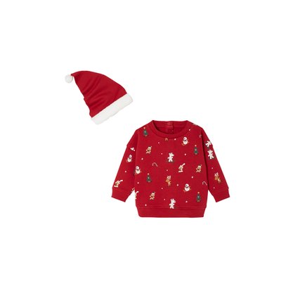 Coffret de Noël sweat + bonnet VERTBAUDET