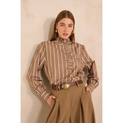 Blouse rayée à manches longues en coton SALIA Maison 123