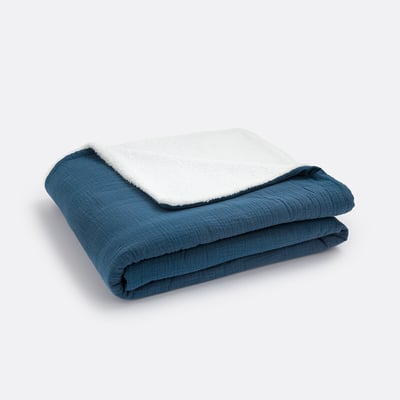 Plaid gaze de coton et sherpa, Kumla LA REDOUTE INTERIEURS