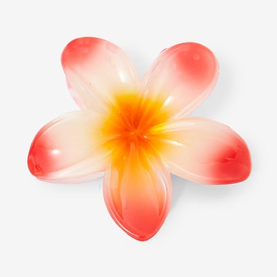 Pince à cheveux fleur tropicale orange BALABOOSTE