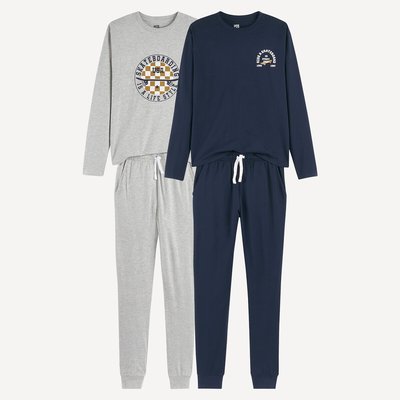 Lote de 2 pijamas de punto de algodón LA REDOUTE COLLECTIONS