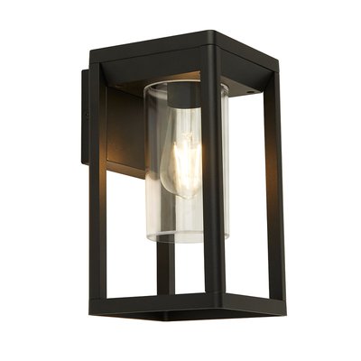 Outdoor Black Cutout with Glass Cone Wall Light SO'HOME