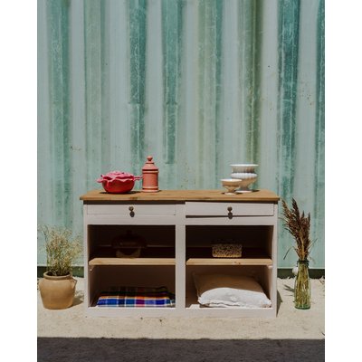 Buffet en bois rose clair Gilbert N°1541 - Bon état DEBONGOUT