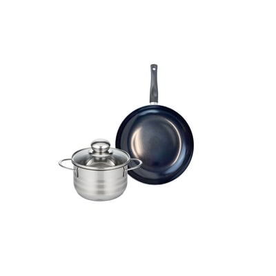 Batterie de cuisine 1 poêle 24cm + 1 faitout 16cm PRIMA BRILLANT ELO