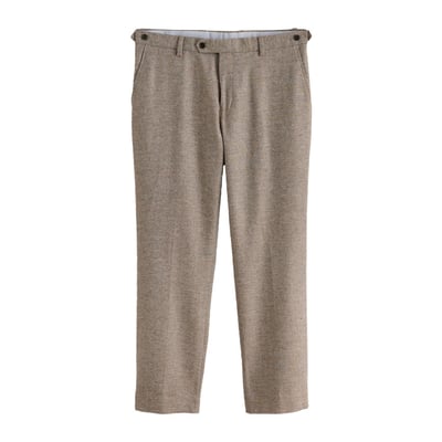 Pantalon de costume ajusté à chevrons/laine NEXT