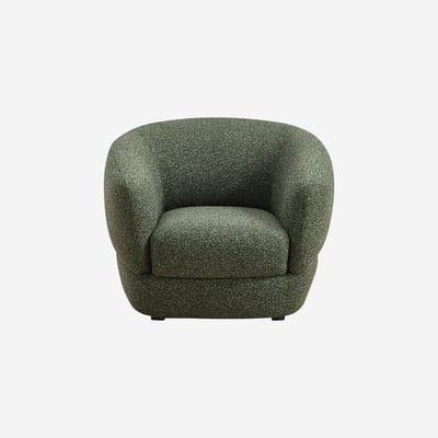 Fauteuil en tissu bouclette courte TEGLIO HABITAT