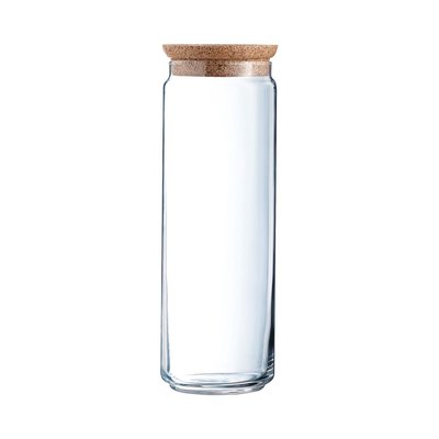 Pot à spaghetti 200cl avec bouchon en liège Pure Jar - Luminarc - verre trempé extra résistant LUMINARC