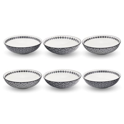 Lot de 6 assiettes creuses, VILLA LES PINS ARTIME