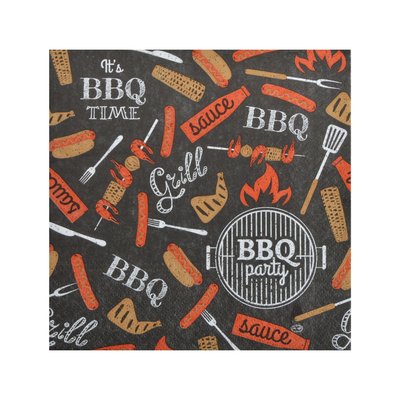 Lot de 20 serviettes en papier BBQ Party DOUCEUR D'INTÉRIEUR