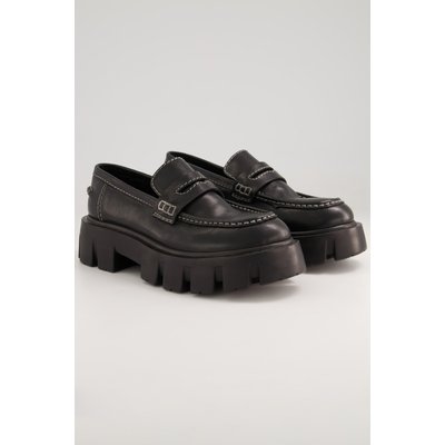 Mocassins en cuir, surpiqûres fantaisie STUDIO UNTOLD