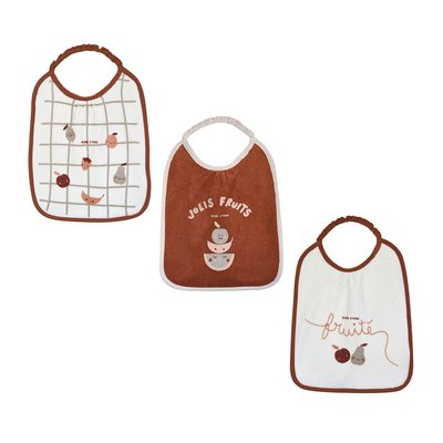 Lot de 3 bavoirs elastique ozkan eponge SUCRE D'ORGE
